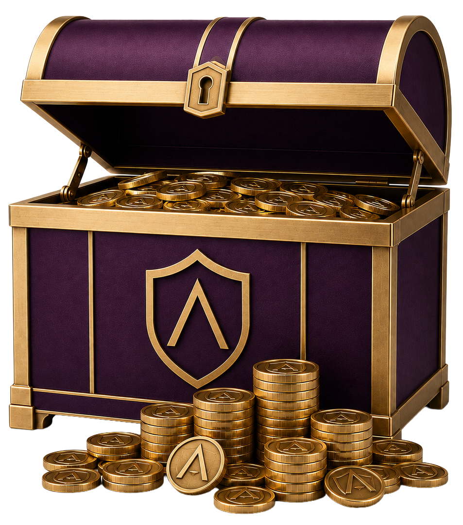 Otzar treasure chest filled with gold coins